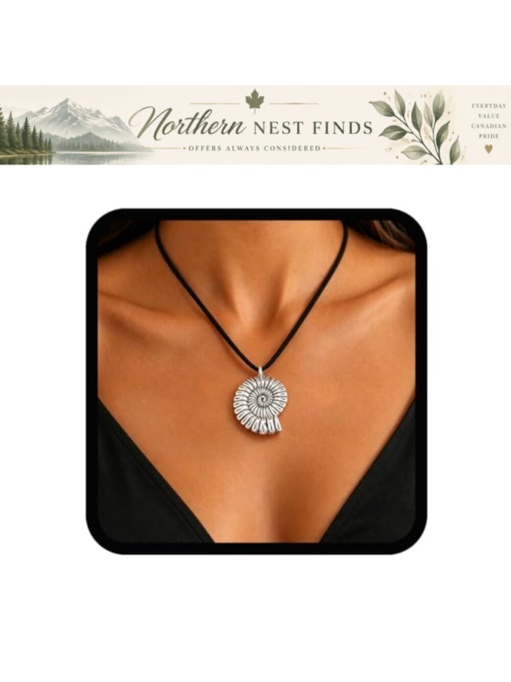 Suede Leather Necklace Seashell Conch Pendant Gothic Choker